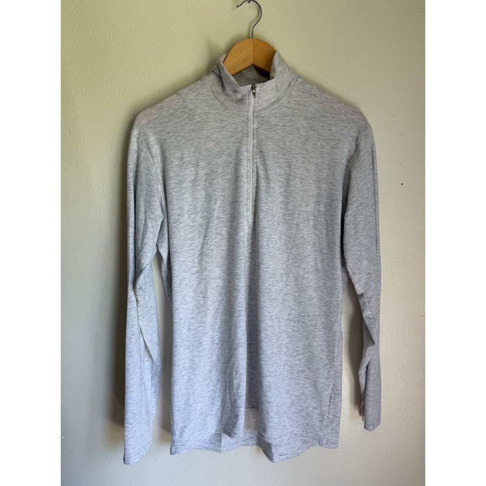 Patagonia Capilene Mens Large Gray Heather 1/4 Zip Base Layer Long Sleeve USA